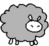 the animation for the sheep character running.